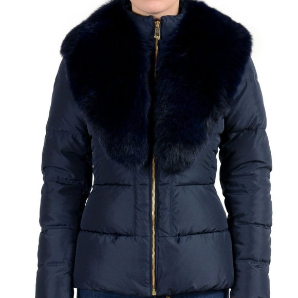 Versace Collection Down FoxFur Collar Parka Jacket